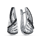 Серьги из белого золота с бриллиантами