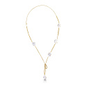 Колье из желтого золота с бриллиантами, жемчугом