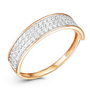 Кольцо из красного золота с фианитами