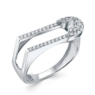 Кольцо из белого золота с бриллиантом