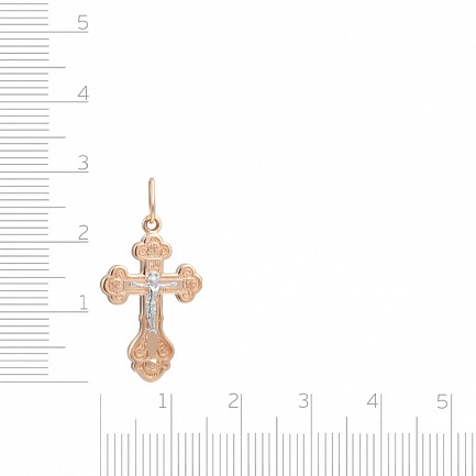 Крест из комбинированного золота