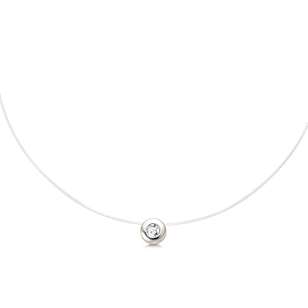 Колье из красного золота с бриллиантом