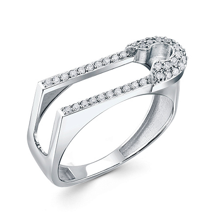 Кольцо из белого золота с бриллиантами