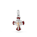 Крест из серебра с фианитами