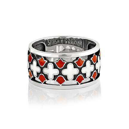 Кольцо из серебра с эмалью