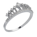 Кольцо из белого золота с бриллиантами