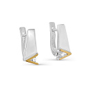 Серьги с английским замком из серебра