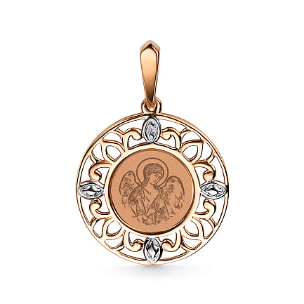 Подвеска из красного золота с бриллиантом