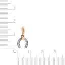 Подвеска из красного золота с фианитом