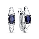 Серьги с английским замком из серебра