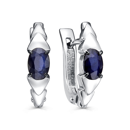 Серьги с английским замком из серебра