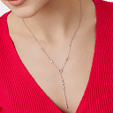 Колье из серебра с фианитами