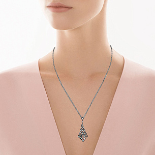 Подвеска из желтого золота с сапфиром