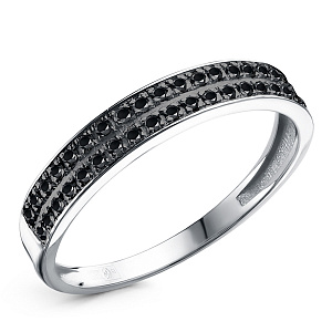 Кольцо из серебра с фианитами