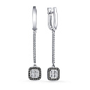 Серьги из белого золота с бриллиантами