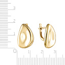 Серьги с английским замком из желтого золота