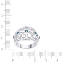 Кольцо из белого золота с бриллиантами, топазами