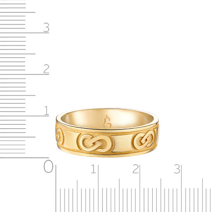 Кольцо обручальное из желтого золота