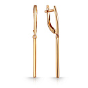 Серьги с английским замком из красного золота