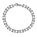 Браслет декоративный из серебра