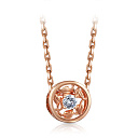 Колье из красного золота с фианитом