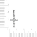 Крест декоративный из белого золота с бриллиантами