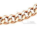 Цепь автомат из красного золота, плетение панцирное