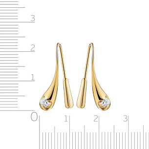 Серьги из жёлтого золота с бриллиантами