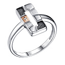 Кольцо из серебра с бриллиантом