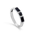 Кольцо из белого золота с сапфирами