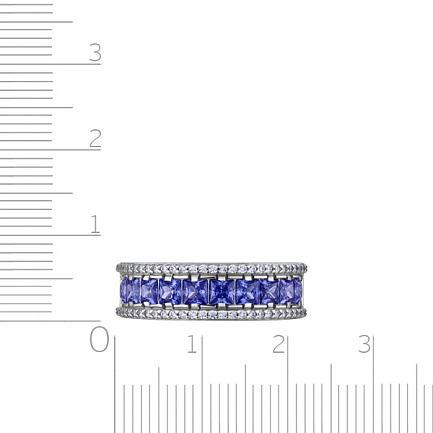 Кольцо из серебра с фианитом