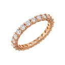 Кольцо из серебра с фианитами