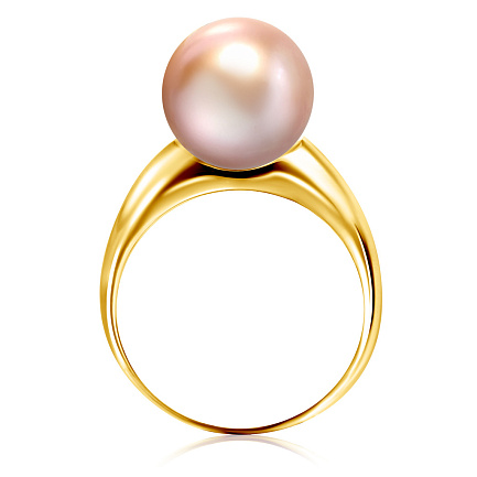 Кольцо из желтого золота с жемчугом