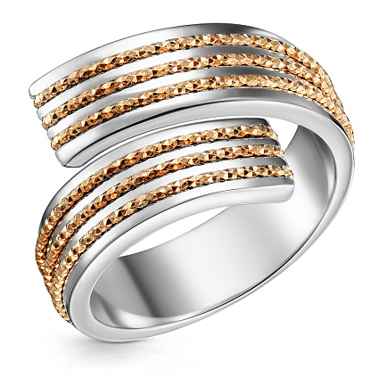 Кольцо из серебра с позолотой