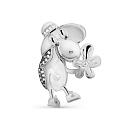 Брошь из серебра с фианитами