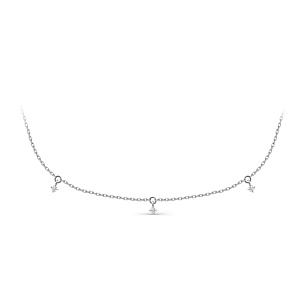 Колье из белого золота с бриллиантом