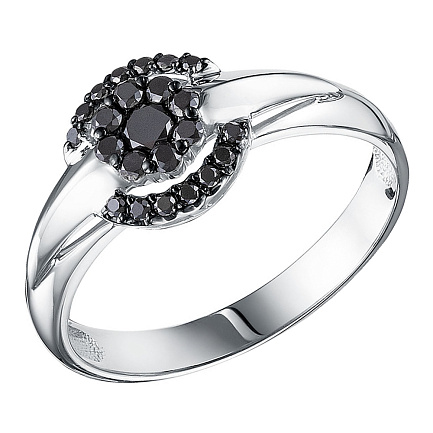 Кольцо из белого золота с бриллиантами