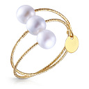 Кольцо из желтого золота с жемчугом