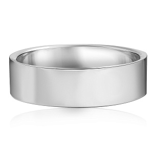 Обручальное кольцо из белого золота