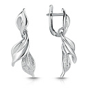 Серьги с английским замком из серебра