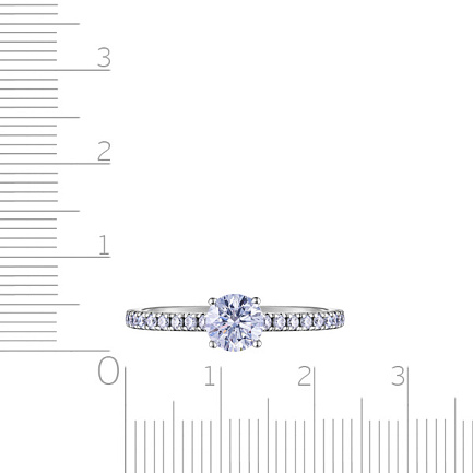 Кольцо из белого золота с бриллиантами