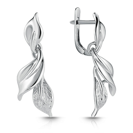 Серьги с английским замком из серебра