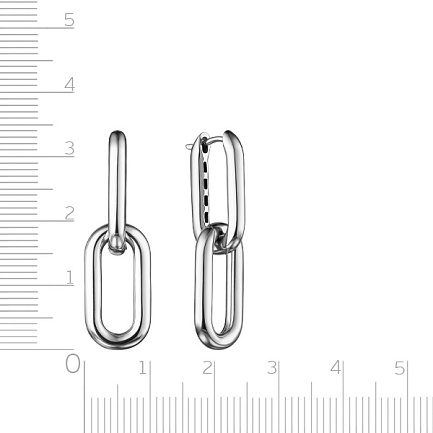 Серьги с английским замком из серебра