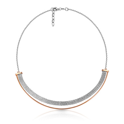 Колье из серебра с позолотой