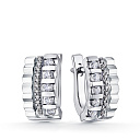 Серьги из белого золота с бриллиантами