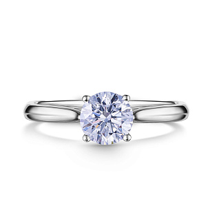 Кольцо из белого золота с бриллиантом