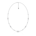 Колье из белого золота с бриллиантами, жемчугом