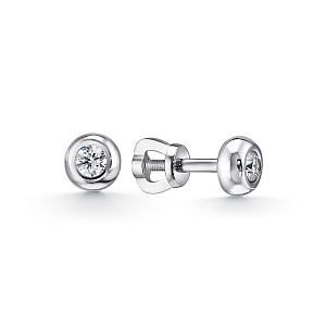 Серьги из белого золота с бриллиантами