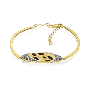 Браслет из желтого золота с бриллиантом