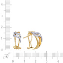 Серьги из желтого золота с бриллиантами